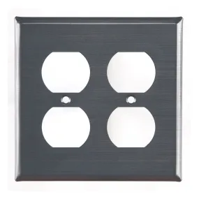 Double Outlet Cover Unpierced in Country Tin
