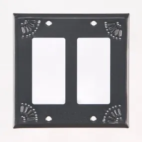 Double Rocker Switch Cover with Chisel in Country