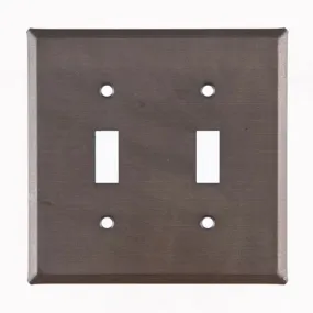 Double Switch Cover Unpierced in Kettle Black