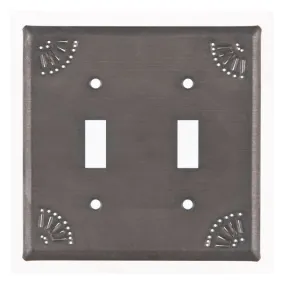 Double Switch Cover with Chisel in Kettle Black