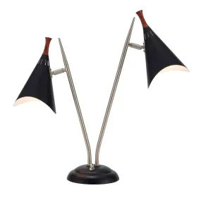 Draper 2-Light Desk Lamp in Metal