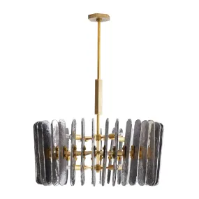Eight Light Chandelier from the Klaus Collection in Smoke Finish by Arteriors