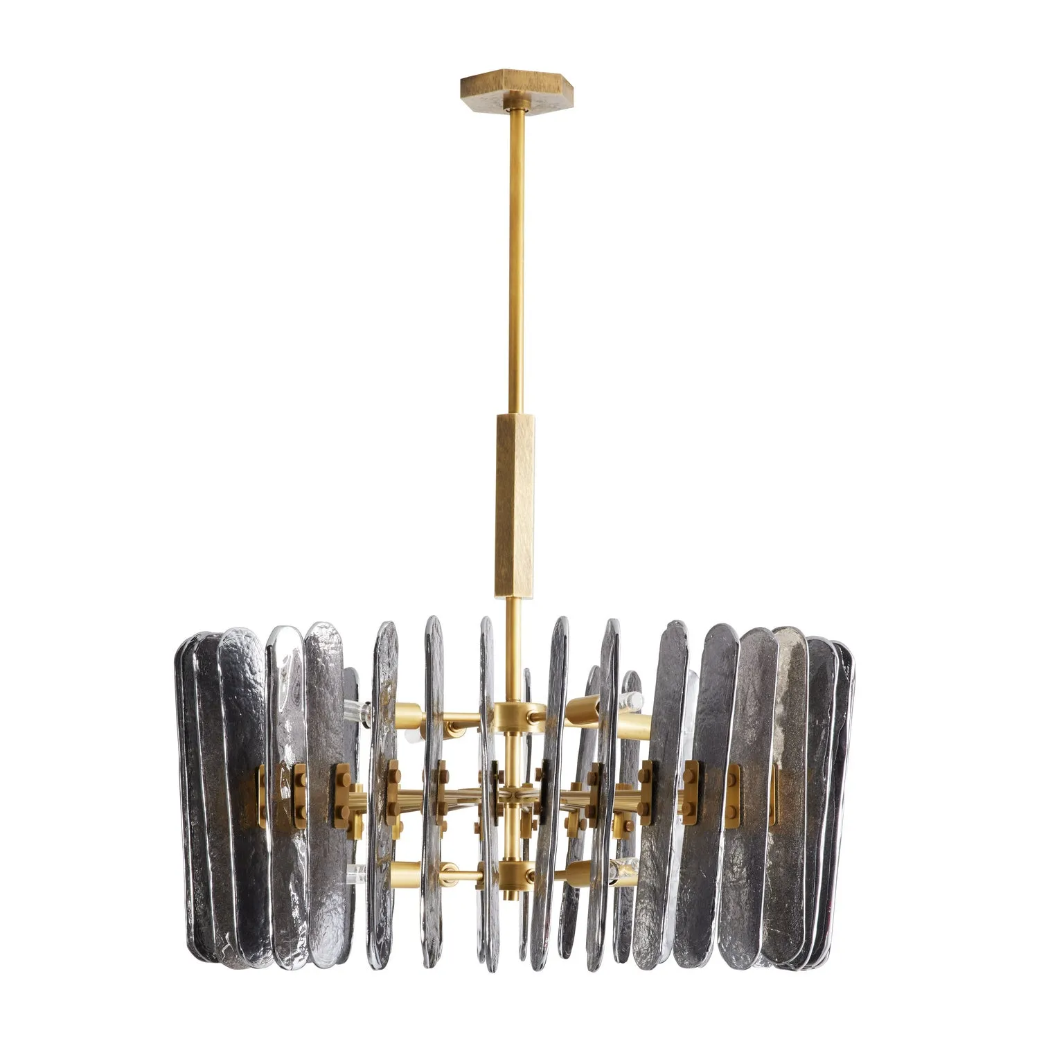 Eight Light Chandelier from the Klaus Collection in Smoke Finish by Arteriors