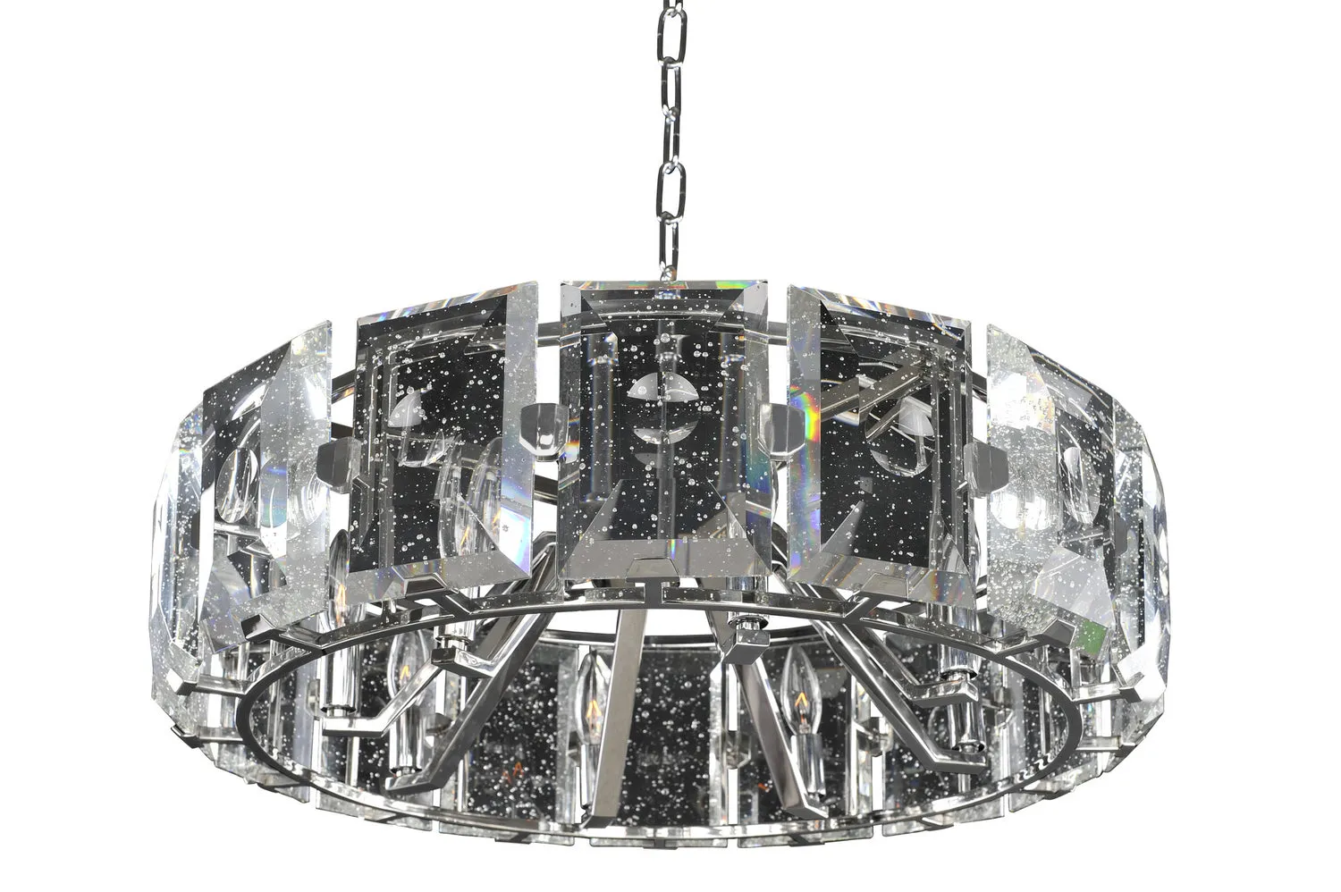 Eight Light Pendant from the Giada Collection in Stainless Steel Finish by Kalco