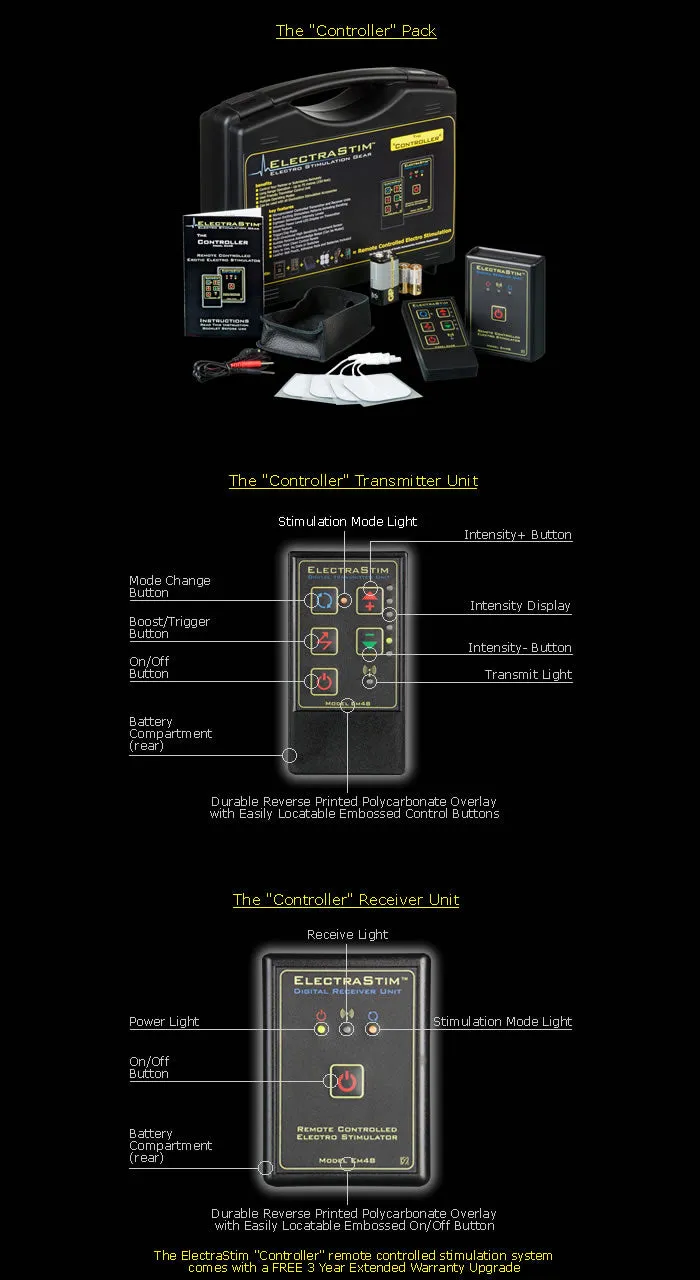 ELECTRASTIM CONTROLLER REMOTE CONTROLLED STIMULATION SYSTEM