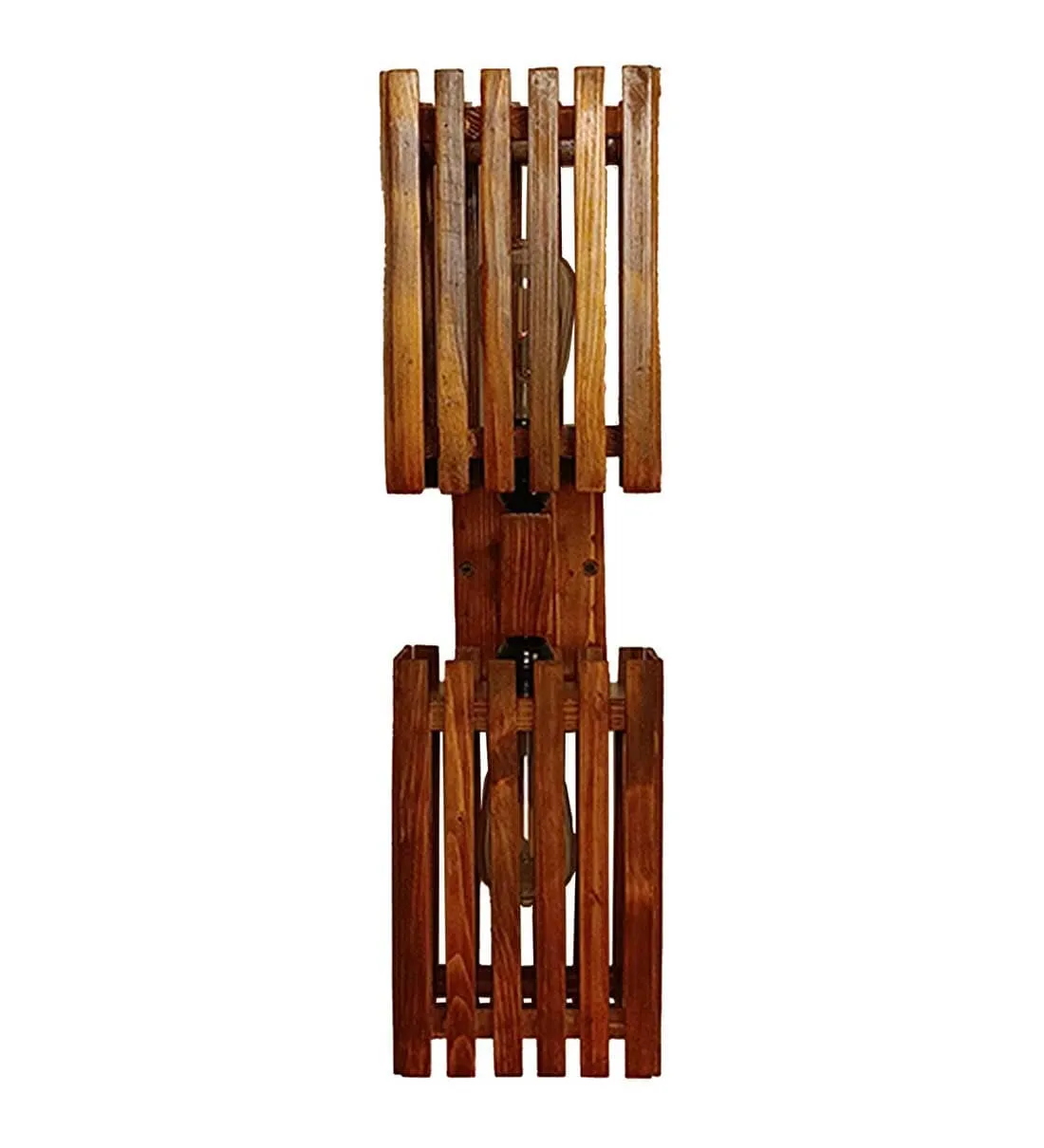 Elegant Duo Brown Wooden Wall Light