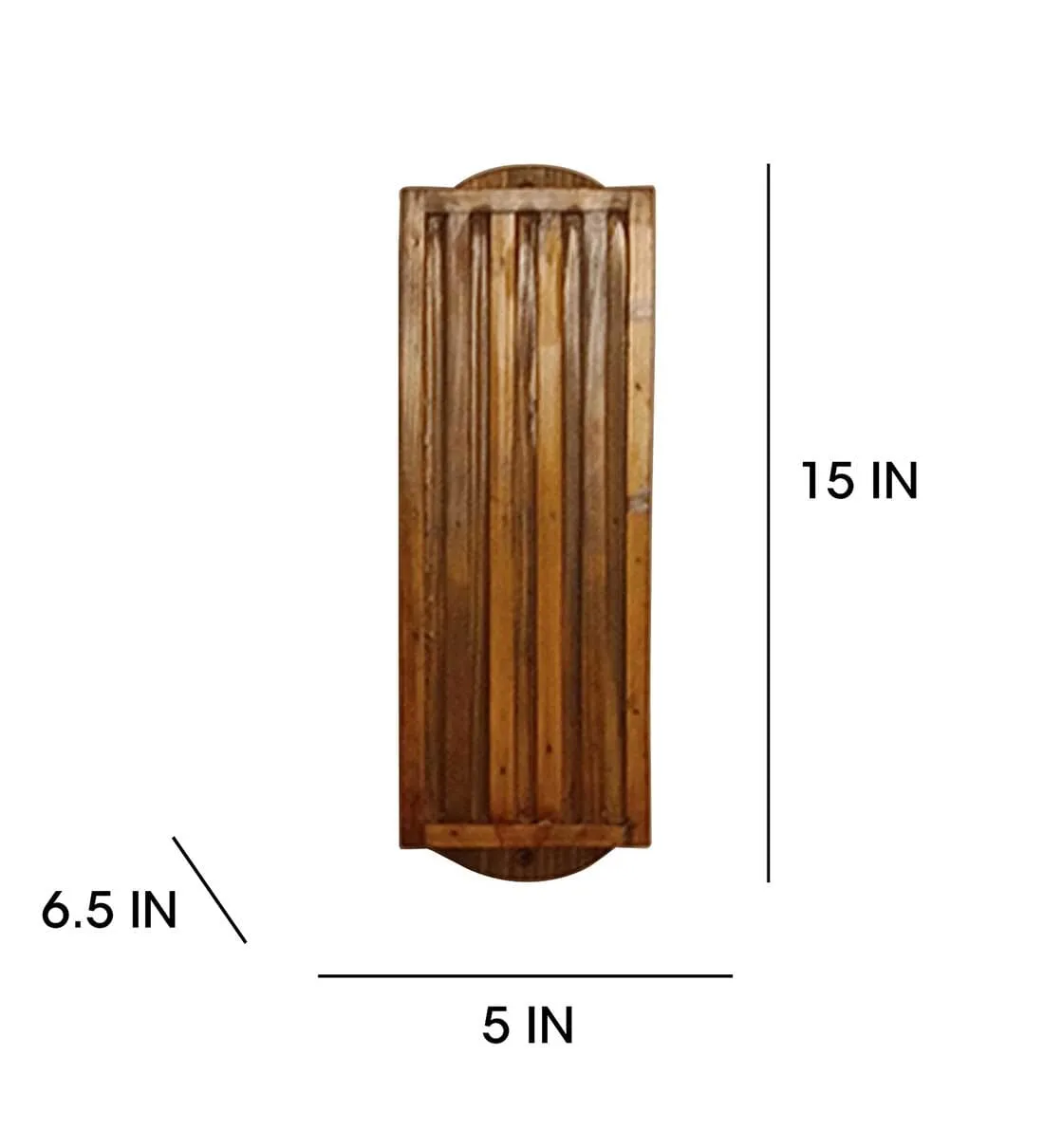 Elegant Lux Brown Wooden Wall Light