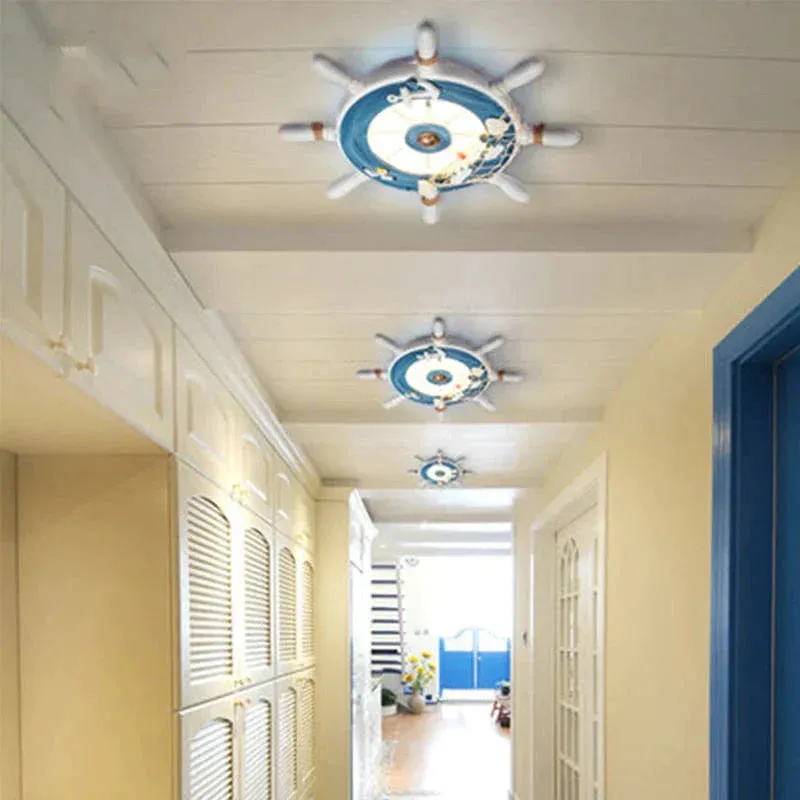 Elvira -  Ship Rudder Style Mediterranean Decorative Ceiling Lamp