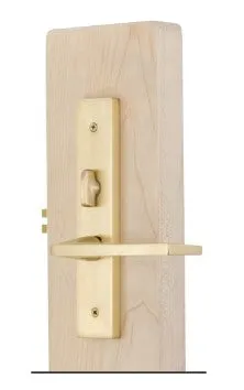 Emtek F20 Function Adelaide Mortise Handleset with Georgetown Glass Knob
