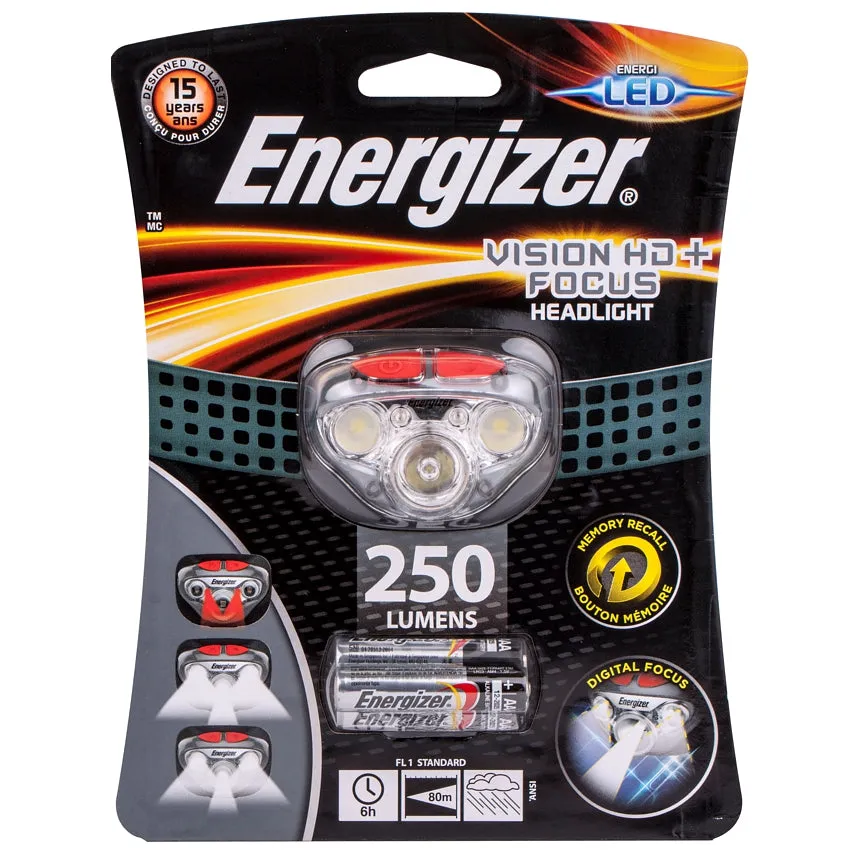 Energizer 400 Lum Vision Hd Plus Focus Headlight Grey E300280700