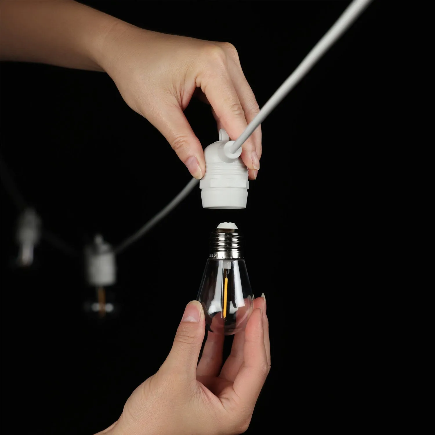 Festoon 2 Solar Kit 10Lt 2700k, Multi-Colour in Black, White