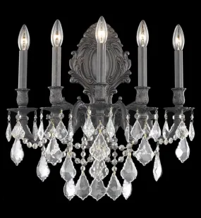 Five Light Wall Sconce from the Monarch Collection in Dark Bronze Finish by Elegant Lighting