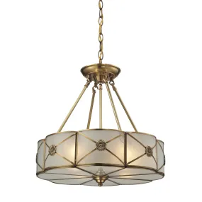 Four Light Chandelier from the Preston Collection in Brushed Brass Finish by ELK Home