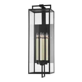 Four Light Exterior Wall Sconce from the Beckham Collection in Forged Iron Finish by Troy Lighting