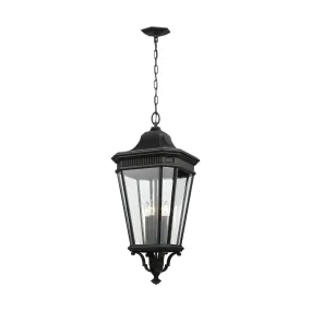 Four Light Hanging Lantern from the Cotswold Lane Collection in Black Finish by Generation Lighting