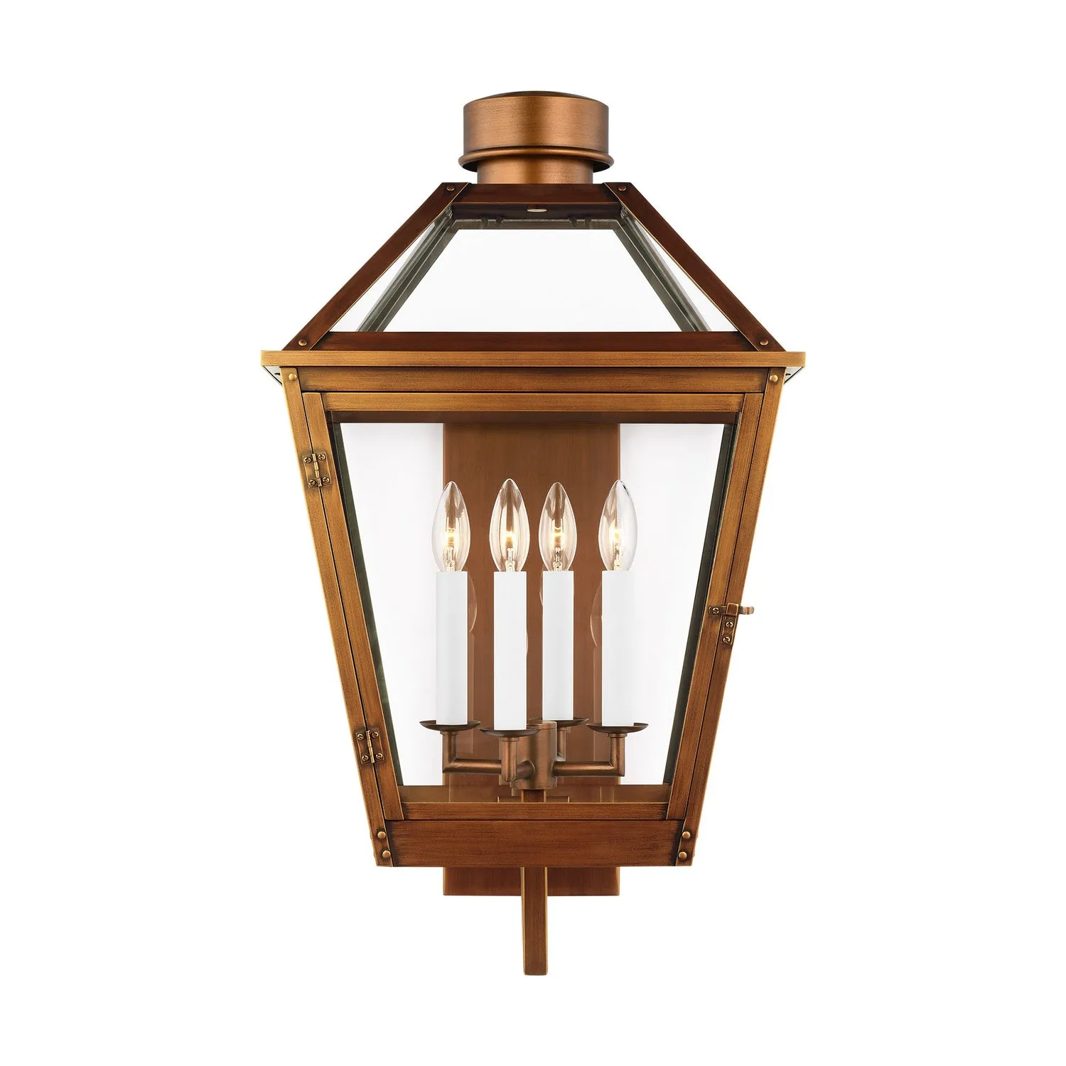 Four Light Lantern from the Hyannis Collection in Natural Copper Finish by Visual Comfort Studio