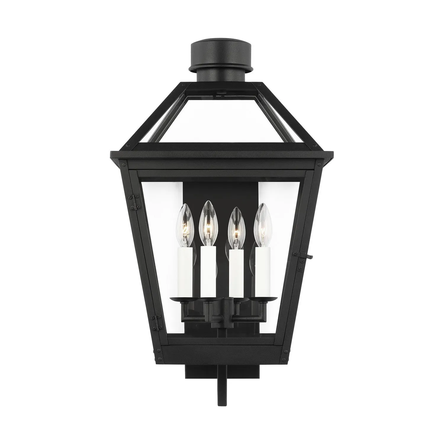 Four Light Lantern from the Hyannis Collection in Textured Black Finish by Visual Comfort Studio