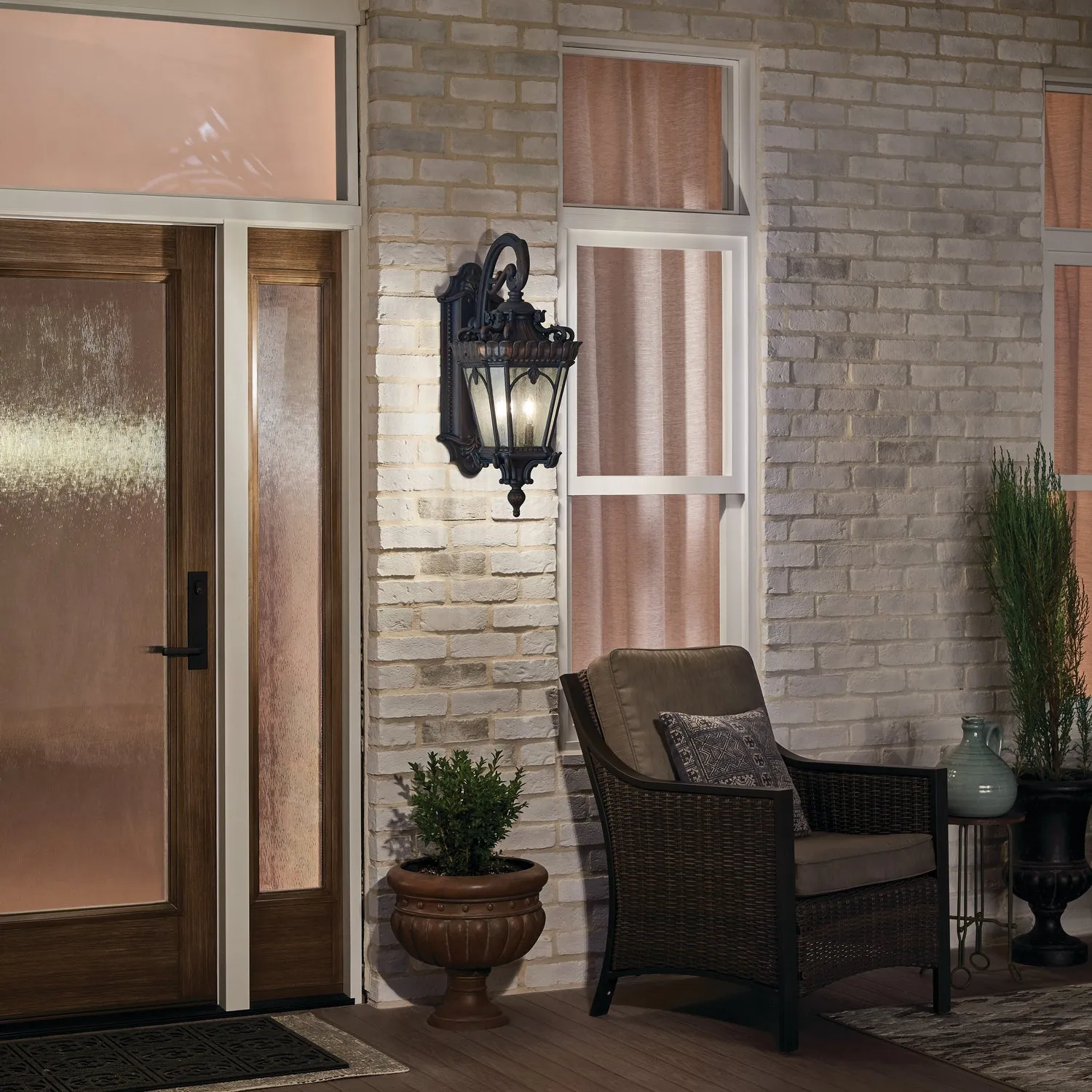 Four Light Outdoor Post Mount from the Tournai Collection in Londonderry Finish by Kichler