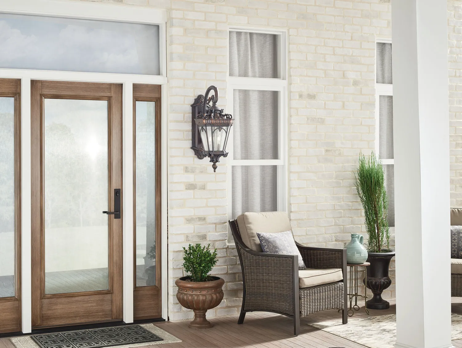 Four Light Outdoor Post Mount from the Tournai Collection in Londonderry Finish by Kichler