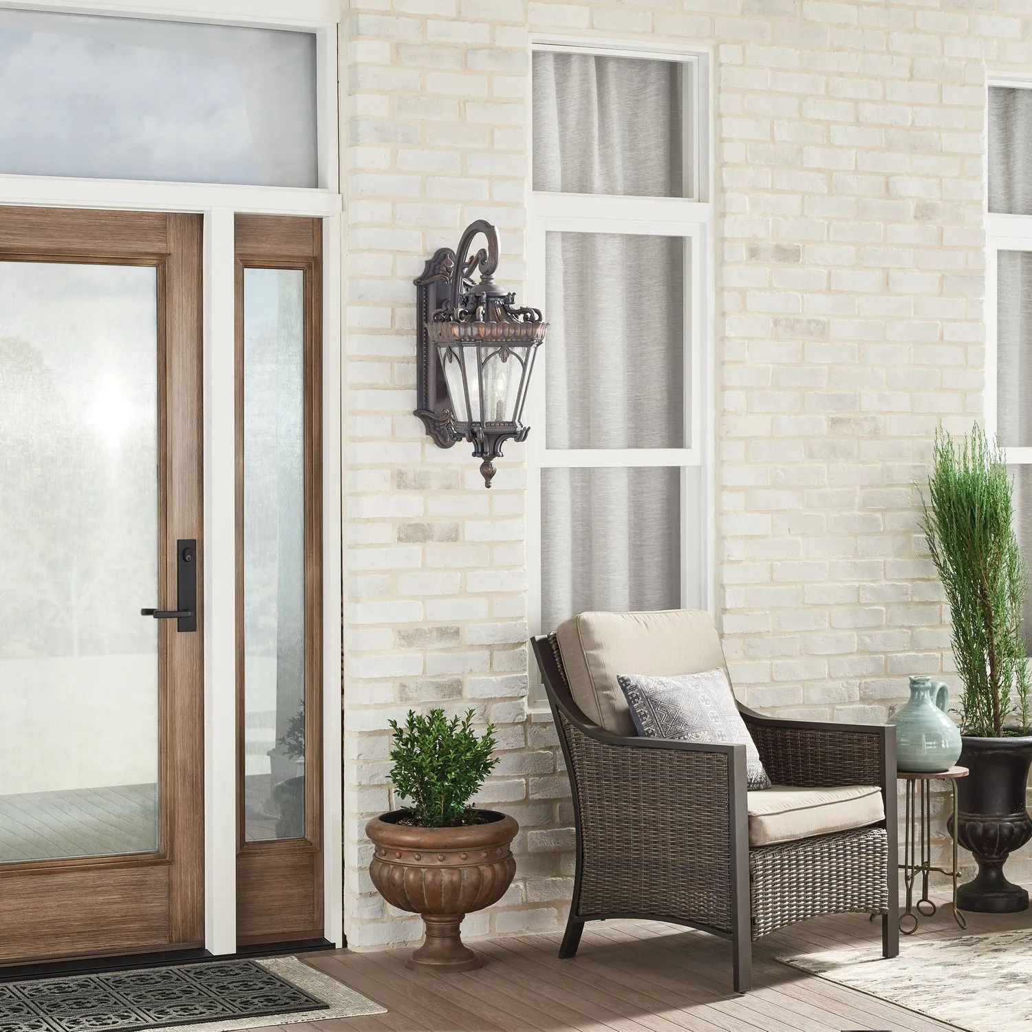 Four Light Outdoor Post Mount from the Tournai Collection in Londonderry Finish by Kichler