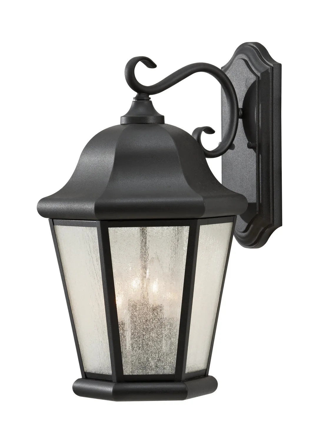 Four Light Outdoor Wall Lantern from the Martinsville Collection in Black Finish by Generation Lighting