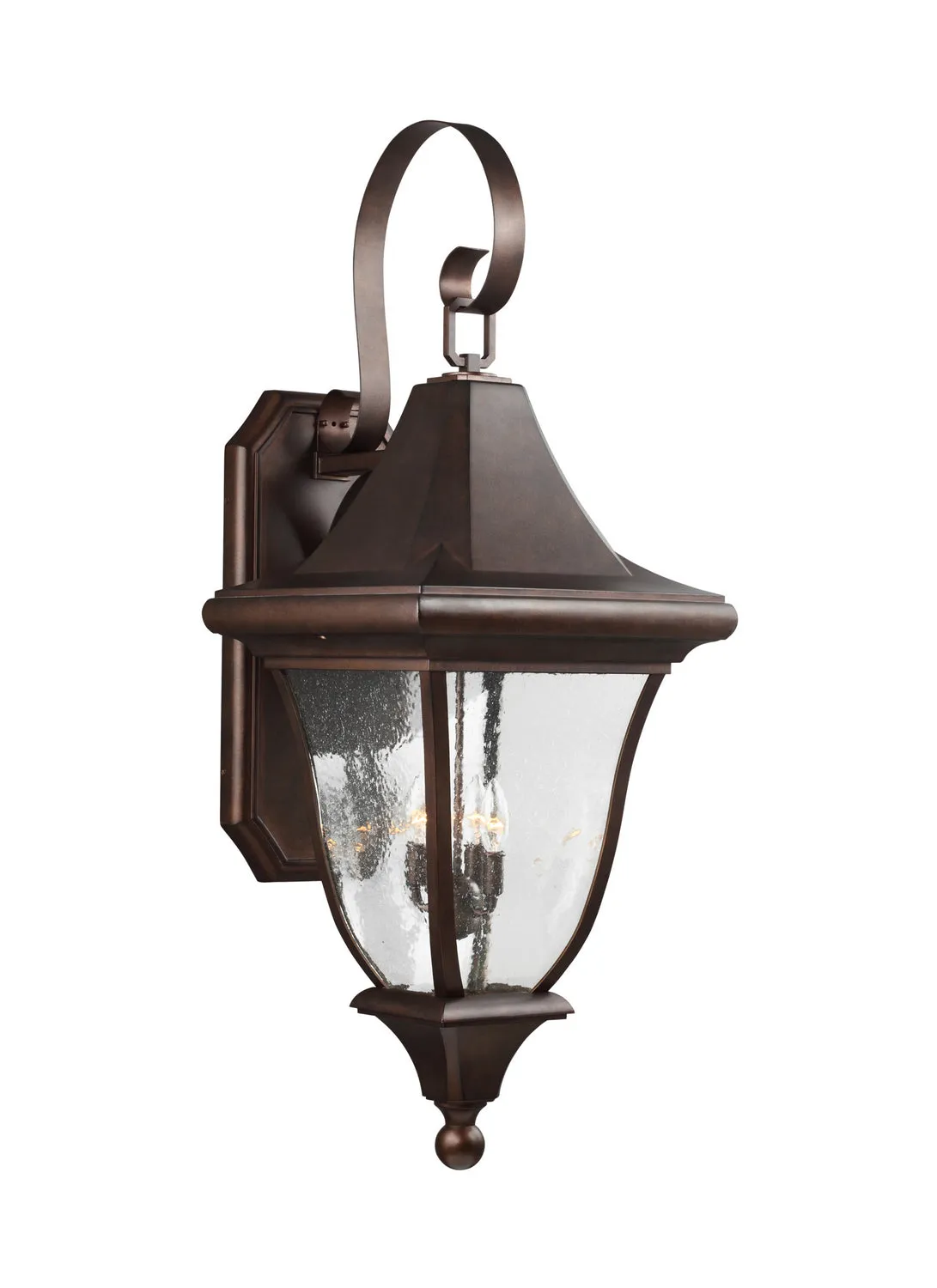 Four Light Outdoor Wall Lantern from the Oakmont Collection in Patina Bronze Finish by Visual Comfort Studio