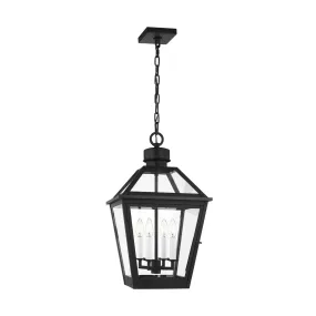 Four Light Pendant from the Hyannis Collection in Textured Black Finish by Visual Comfort Studio