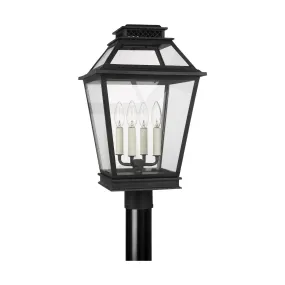 Four Light Post Lantern from the Falmouth Collection in Dark Weathered Zinc Finish by Visual Comfort Studio