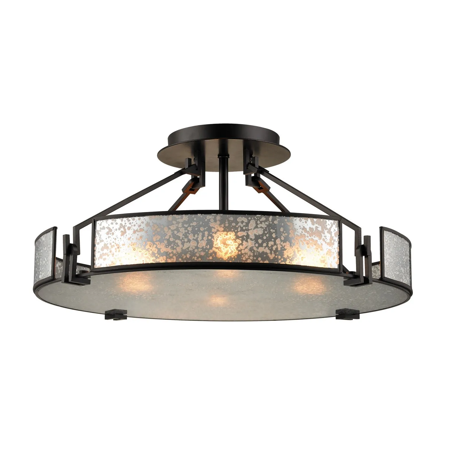 Four Light Semi Flush Mount from the Lindhurst Collection in Oil Rubbed Bronze Finish by ELK Home