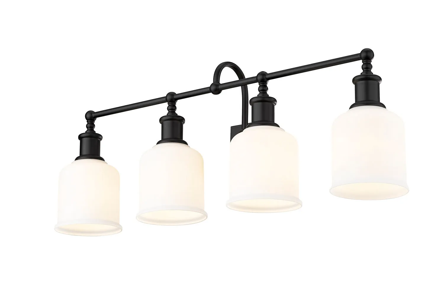 Four Light Vanity from the Bryant Collection in Matte Black Finish by Z-Lite
