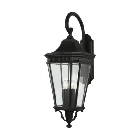 Four Light Wall Lantern from the Cotswold Lane Collection in Black Finish by Generation Lighting