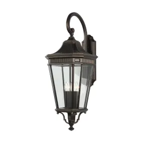 Four Light Wall Lantern from the Cotswold Lane Collection in Grecian Bronze Finish by Generation Lighting