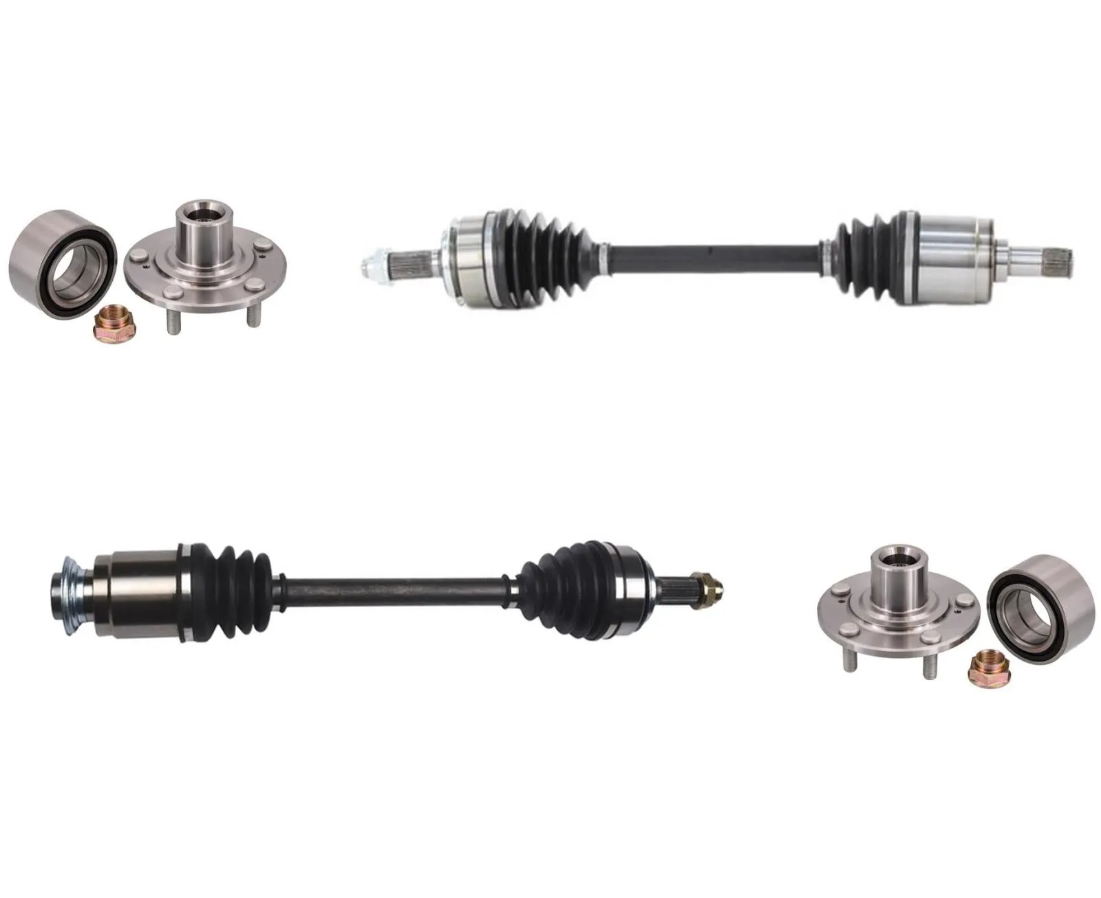 Front CV Axles & Wheel Hub For Acura ILX 2.0L 2013-2015 Automatic Transmission
