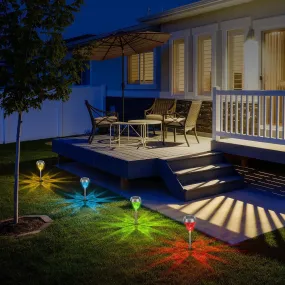 Garden Solar Lights Stainless Steel Pathway Lighting for Outdoor Walkway Patio Yard and Lawn Decoration