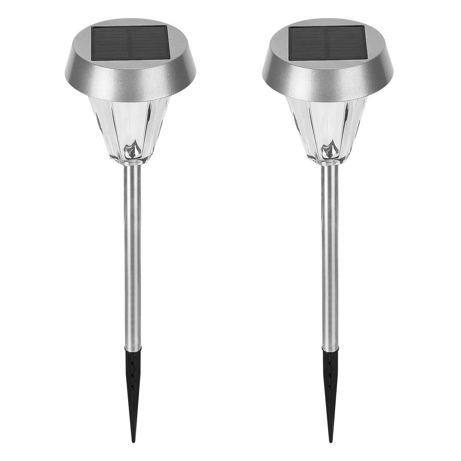 Garden Solar Lights Stainless Steel Pathway Lighting for Outdoor Walkway Patio Yard and Lawn Decoration