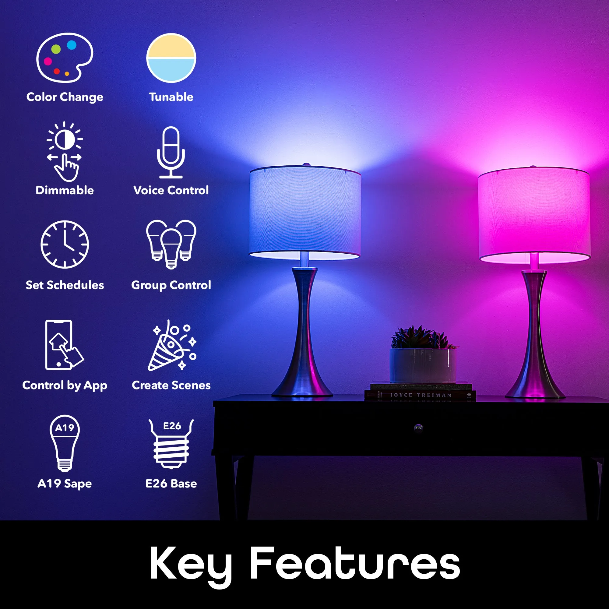 Geeni Prisma Plus A19 Smart Bulb - Multicolor and Tunable White