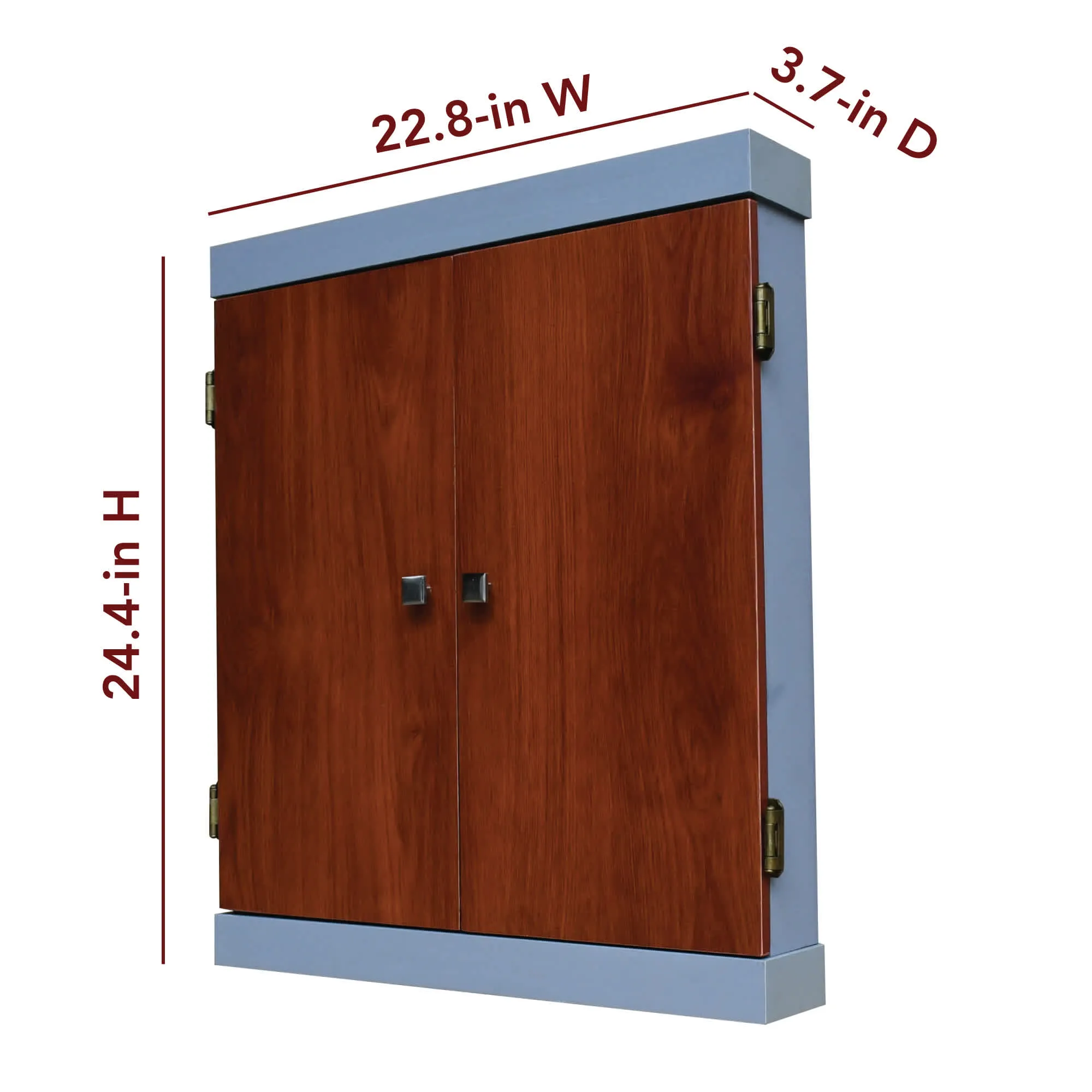 Geneva Bristle Dartboard and Cabinet Set with LED Lighting - Walnut Finish