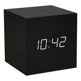 Gingko Gravity Cube Click Clock Black Alarm Clock 18BK