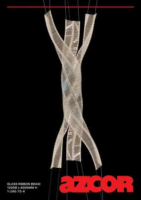 Glass Ribbon Braid Chandelier