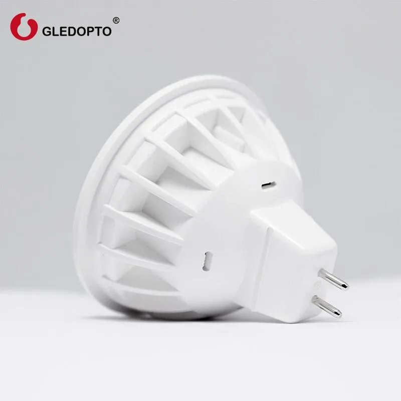 GLEDOPTO 2.4g 4W Gu10  mr16  led spotlight lamp Smart Wireless  LED bulbs RGBW led light for 8-zone remote controller AC/DC LED