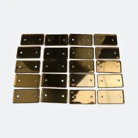 Gold Name Badge Holders - Large Size - Pack of 20