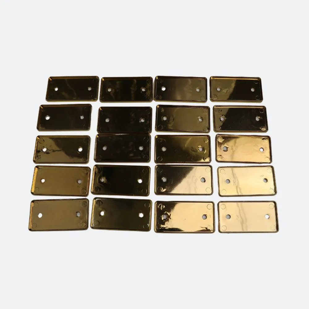 Gold Name Badge Holders - Large Size - Pack of 20