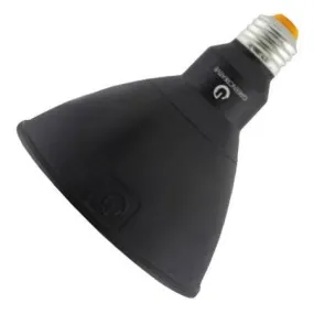 Green Creative Black 17 Watt Dimmable LED PAR38 - 3000K - 40 Degree Angle- 1,430 Lumens