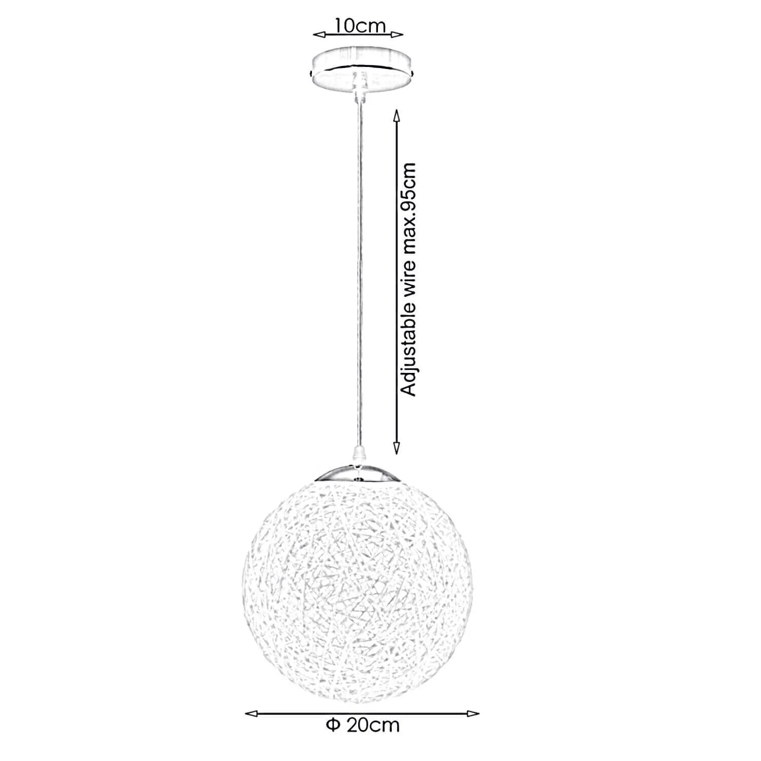 Green Wicker Rattan Lampshade Ceiling Sepak Takraw Pendant Lamp
