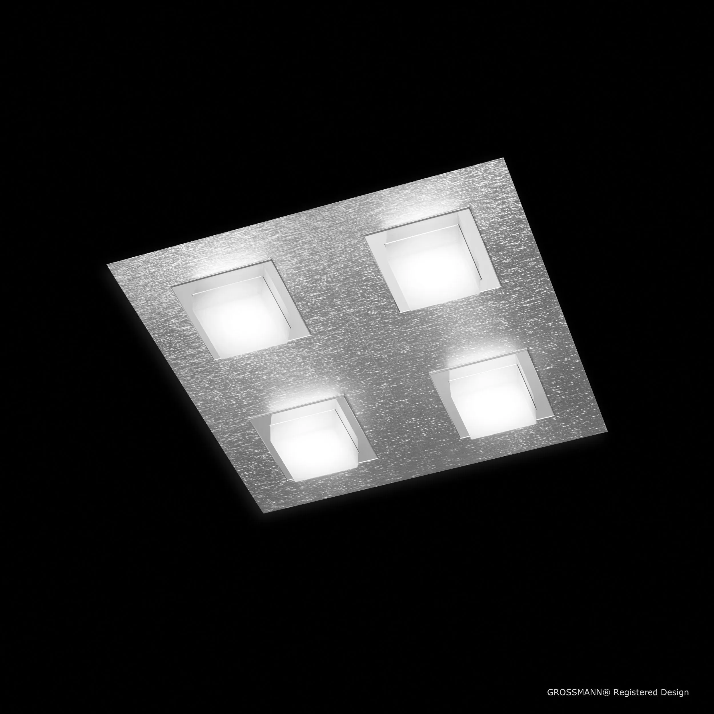 Grossmann BASIC Four Lamp Square Ceiling Light - Colour Options