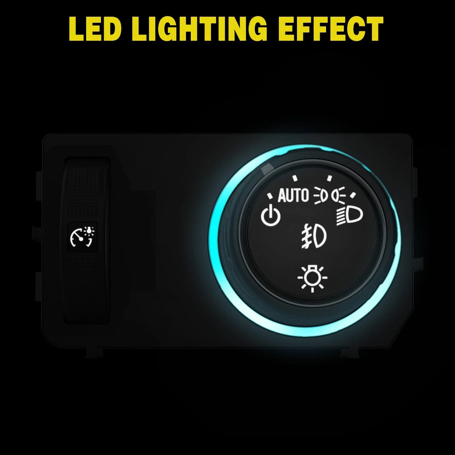 Headlight Dimmer Switch with Blue LED Light Compatible with 2014-2019 Chevy Silverado 1500 2500HD 3500HD Tahoe 2017-2019 GMC Sierra 1500 2500HD 3500HD