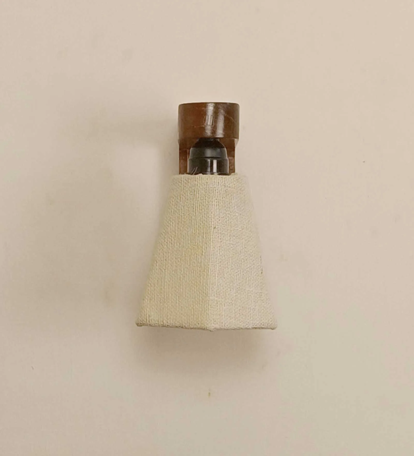 Hexagon Brown Wooden Wall Light
