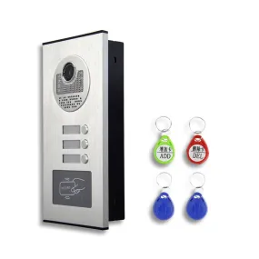 Home Video Intercom System 700TVL RFID Access Outdoor Camera Video Doorphone Doorbell IR Night Vision for 2/3/4/6 Apartments