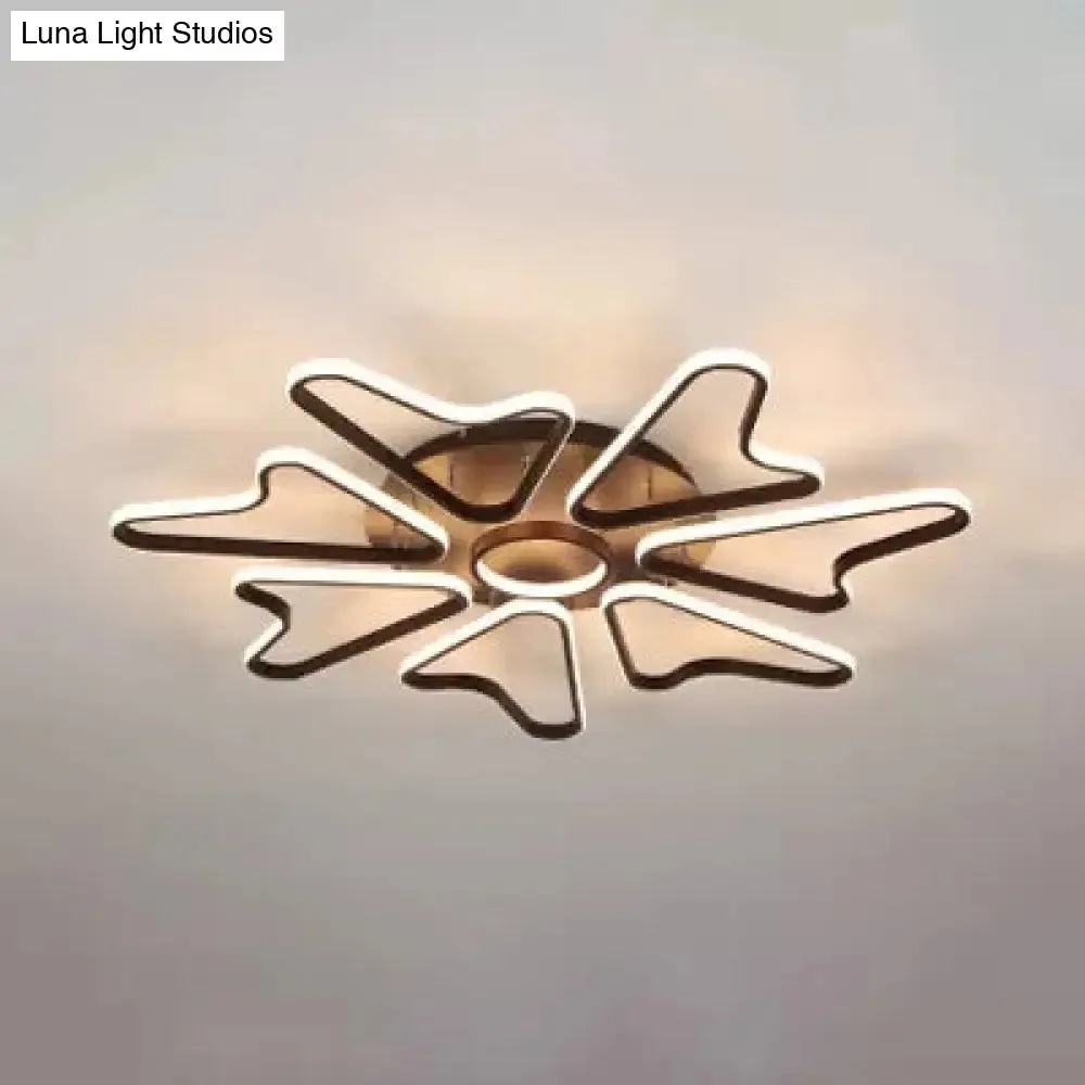 Horn-Shaped LED Ceiling Lamp for Modern Child Bedroom, Made of Acrylic