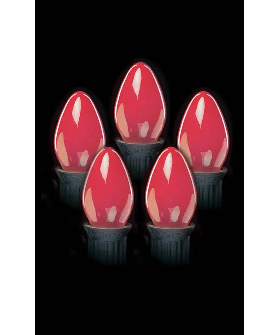 Incandescent C7 Opaque Bulbs (Case of 25) 6 Colors